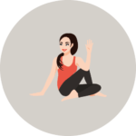 Illustration femme pratiquant une posture de yoga